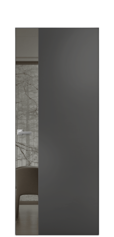 Дверь межкомнатная Vetro 19 Цвет Антрацит Покрытие Эмаль  Наличник Скрытый короб хром Цена 69473