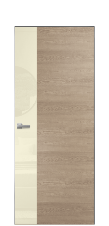 Дверь межкомнатная Vetro 19 Цвет Дуб Песочный Покрытие Шпон натуральный  Наличник Скрытый короб хром Цена 70910