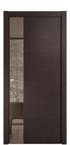 Дверь межкомнатная Vetro 19 Цвет Дуб Песочный Покрытие Шпон натуральный  Наличник Скрытый короб хром Цена 71660