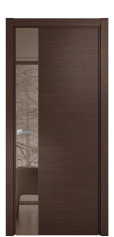 Дверь межкомнатная Vetro 19 Цвет Дуб Светлый Покрытие Шпон натуральный  Наличник Скрытый короб хром Цена 71660