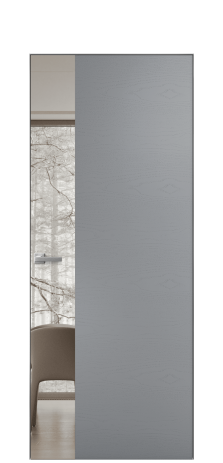 Дверь межкомнатная Vetro 19 Цвет Дуб Кофе Покрытие Шпон масло  Наличник Скрытый короб хром Цена 73510