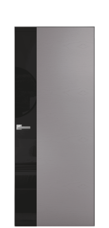 Дверь межкомнатная Vetro 19 Цвет Дуб Шоколад Покрытие Шпон масло  Наличник Скрытый короб хром Цена 73510