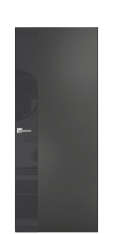 Дверь межкомнатная Vetro 19 Цвет Ясень Молочный Покрытие Шпон крашеный  Наличник Скрытый короб хром Цена 69310