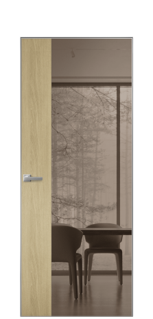 Дверь межкомнатная Vetro 20 Цвет Maderaira oak amber Покрытие ПВХ WOOD NATURAL Наличник Скрытый короб хром Цена 48088