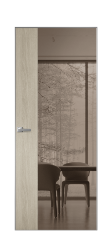 Дверь межкомнатная Vetro 20 Цвет Maderaira oak sand Покрытие ПВХ WOOD NATURAL Наличник Скрытый короб хром Цена 48088