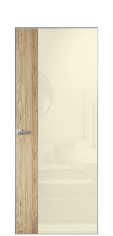 Дверь межкомнатная Vetro 20 Цвет Орех NY светлый Покрытие ПВХ WOOD NATURAL Наличник Скрытый короб хром Цена 45208