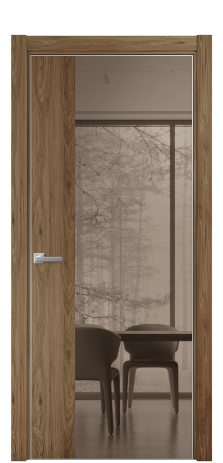 Дверь межкомнатная Vetro 20 Цвет Орех NY классический Покрытие ПВХ WOOD NATURAL Наличник L 75 Цена 31948