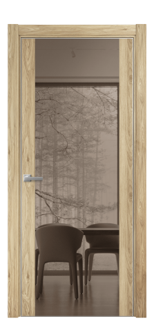 Дверь межкомнатная Vetro 21 Цвет Орех NY светлый Покрытие ПВХ WOOD NATURAL Наличник L 75 Цена 31948
