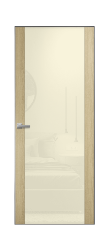 Дверь межкомнатная Vetro 21 Цвет Maderaira oak amber Покрытие ПВХ WOOD NATURAL Наличник Скрытый короб хром Цена 72700