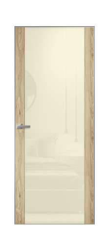 Дверь межкомнатная Vetro 21 Цвет Орех NY светлый Покрытие ПВХ WOOD NATURAL Наличник Скрытый короб хром Цена 45208