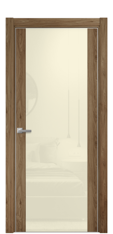 Дверь межкомнатная Vetro 21 Цвет Орех NY классический Покрытие ПВХ WOOD NATURAL Наличник L 75 Цена 29068