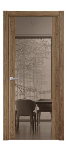 Дверь межкомнатная Vetro 21 Цвет Орех NY классический Покрытие ПВХ WOOD NATURAL Наличник L 75 Цена 31948