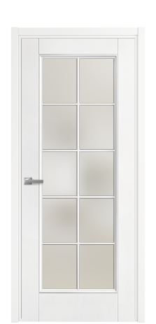 Дверь межкомнатная Sienna 10 Цвет Белый Покрытие Эмаль  Наличник L 50 Цена 42954