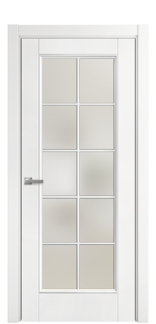 Дверь межкомнатная Sienna 10 Цвет Белый Покрытие Эмаль  Наличник L 75 Цена 45465