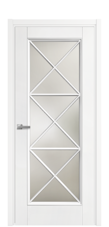 Дверь межкомнатная Сиена X3 Цвет Белый Покрытие Эмаль  Наличник L 50 Цена 53525