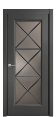 Дверь межкомнатная Sienna X3 Цвет Антрацит Покрытие Эмаль  Наличник L 75 Цена 47650