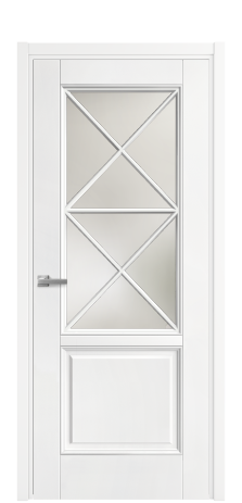 Дверь межкомнатная Sienna X3 DGO Цвет Белый Покрытие Эмаль  Наличник L 50 Цена 53525