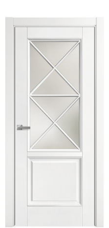 Дверь межкомнатная Sienna X3 DGO Цвет Белый Покрытие Эмаль  Наличник L 75 Цена 42515