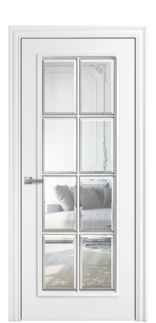 Дверь межкомнатная Амелия 8 Цвет Белый Покрытие Эмаль  Наличник M 85 Цена 78350