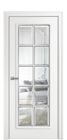 Дверь межкомнатная Амелия 10 Цвет Белый Покрытие Эмаль  Наличник M 85 Цена 78350