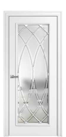 Дверь межкомнатная Amelia ARC1 Цвет Белый Покрытие Эмаль  Наличник M 85 Цена 92350