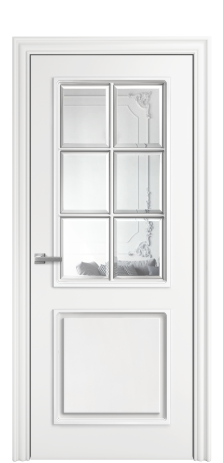 Дверь межкомнатная Amelia 10 DGO Цвет Белый Покрытие Эмаль  Наличник M 85 Цена 78350