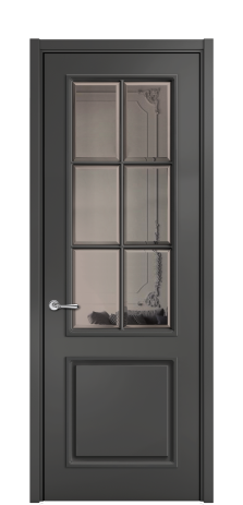 Дверь межкомнатная Амелия 10 DGO Цвет Антрацит Покрытие ЭМАЛИ Эмаль Наличник  L 50 Цена 79097