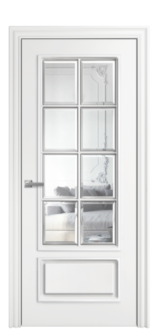Дверь межкомнатная Amelia 10 DGO2 Цвет Белый Покрытие Эмаль  Наличник M 85 Цена 78350