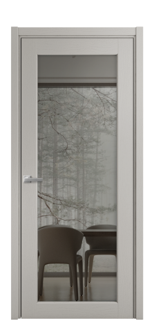 Дверь межкомнатная Strada 11 Цвет Ясень Серый Шелк Покрытие Шпон крашеный  Наличник L 50 Цена 53175