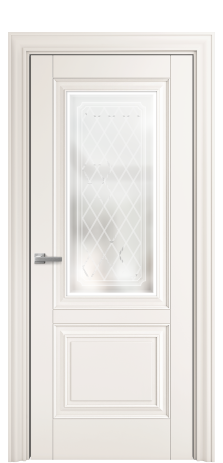 Дверь межкомнатная Elegance 2 Цвет Молочный Покрытие Эмаль  Наличник Etna 85 Цена 49500