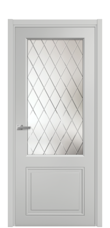 Дверь межкомнатная Stripe 2 Цвет Гриджио Покрытие Эмаль  Наличник L 50 Цена 44868