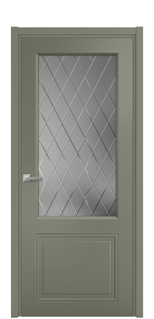 Дверь межкомнатная Stripe 2 Цвет Антрацит Покрытие Эмаль  Наличник L 50 Цена 44868