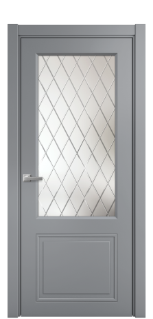 Дверь межкомнатная Страйп 2 Цвет Гриджио Покрытие Эмаль  Наличник L 75 Цена 46373