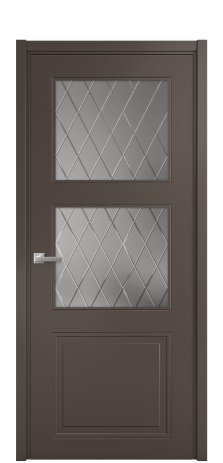 Дверь межкомнатная Страйп 3 Цвет Коричневый Покрытие Эмаль  Наличник L 50 Цена 46993