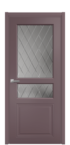 Дверь межкомнатная Stripe 4 Цвет Лиловый Покрытие Эмаль  Наличник L 50 Цена 45506