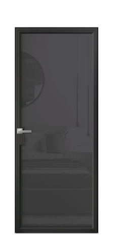 Дверь межкомнатная Frame 01 Цвет Черный Покрытие Алюминий  Наличник Скрытый короб Цена 79110