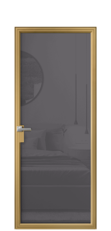 Дверь межкомнатная Frame 01 Цвет Латунь Покрытие Алюминий  Наличник Скрытый короб Цена 86890