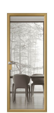 Дверь межкомнатная Frame 01 Цвет Латунь Покрытие Алюминий  Наличник Скрытый короб Цена 85180