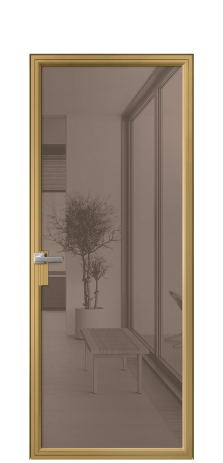 Дверь межкомнатная Frame 01 Цвет Латунь Покрытие Алюминий  Наличник Скрытый короб Цена 84520