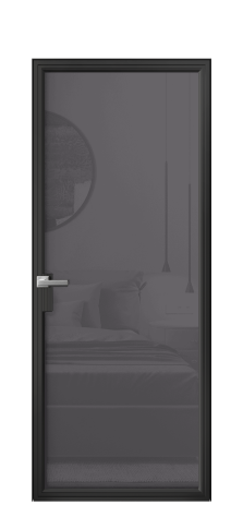 Дверь межкомнатная Frame 01 Цвет Черный Покрытие Алюминий  Наличник Скрытый короб Цена 69430