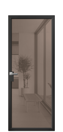 Дверь межкомнатная Фрейм 01 Цвет Черный Покрытие Алюминий  Наличник Скрытый короб Цена 66900