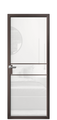 Дверь межкомнатная Frame 02 Цвет Антик Покрытие Алюминий  Наличник Скрытый короб Цена 83484