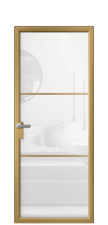 Дверь межкомнатная Frame 03 Цвет Латунь Покрытие Алюминий  Наличник Скрытый короб Цена 83484