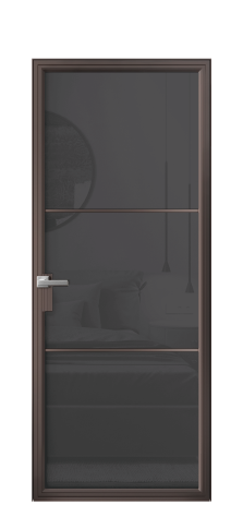 Дверь межкомнатная Фрейм 03 Цвет Антик Покрытие Алюминий  Наличник Скрытый короб Цена 78410