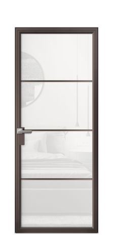 Дверь межкомнатная Frame 04 Цвет Антик Покрытие Алюминий  Наличник Скрытый короб Цена 85294