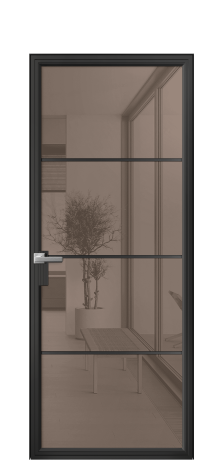 Дверь межкомнатная Frame 04 Цвет Черный Покрытие Алюминий  Наличник Скрытый короб Цена 82970