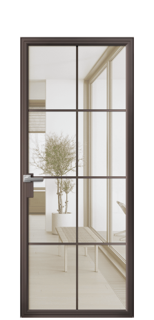 Дверь межкомнатная Frame 08 Цвет Антик Покрытие Алюминий  Наличник Скрытый короб Цена 87020