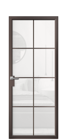 Дверь межкомнатная Фрейм 08 Цвет Антик Покрытие Алюминий  Наличник Скрытый короб Цена 76604