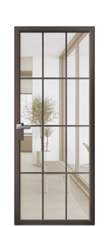 Дверь межкомнатная Frame 12 Цвет Антик Покрытие Алюминий  Наличник Скрытый короб Цена 91120