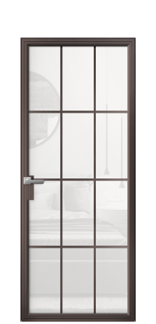 Дверь межкомнатная Frame 12 Цвет Антик Покрытие Алюминий  Наличник Скрытый короб Цена 94544